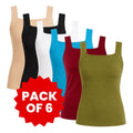 Built-In Bra Tank - Pack of 6